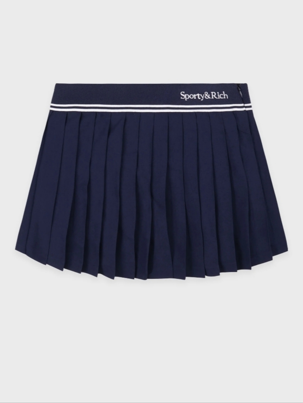 Sporty And Rich Abigail Navy Mini Tennis Pleated Skirt Size Large - Picture 5 of 11